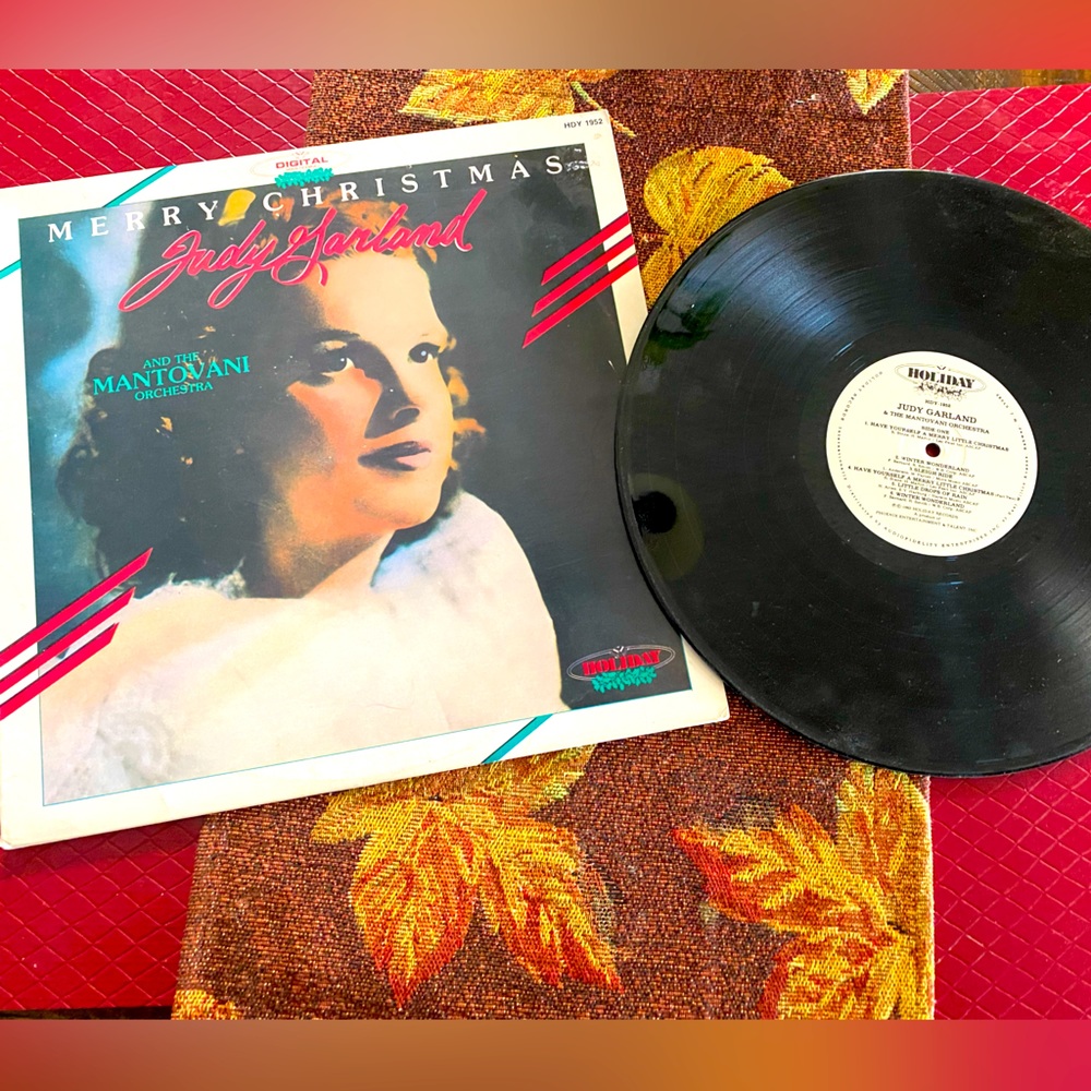 Vintage Judy Garland Merry Christmas vinyl record